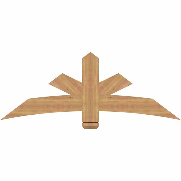 Ekena Millwork Alberta Smooth Timber Gable Bracket, Western Red Cedar, 60"W x 22"H x 1 1/2"D x 5 1/2"F, 9/12 Pitch GBW060X22X0206ALB00SWR - main